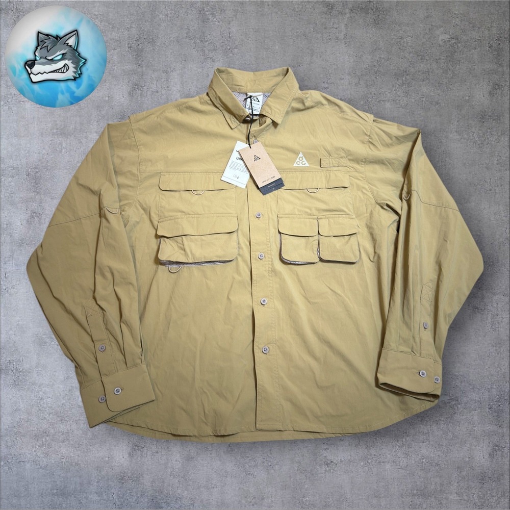 Nike ACG Orb Weaver Dri-FIT ADV UV Button Up Shirt Beige Men's M HJ2465-297